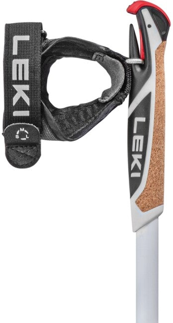 LEKI Spin Shark SL Nordic Walking bețe, albe-verde fum-antracit închis, 100 - 130 cm