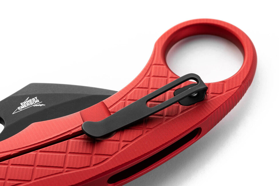 Lionsteel L.E. ONE 1 A RB cuțit tip KARAMBIT dezvoltat în colaborare cu Emerson Design, Red/Chemical Black