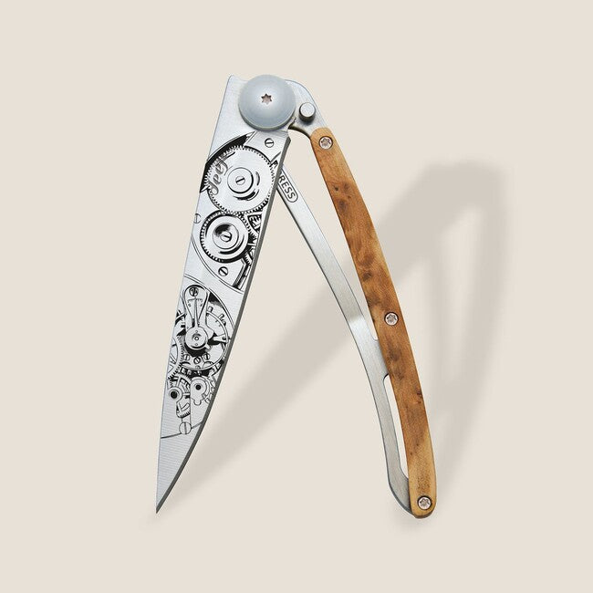 Deejo Horlogéria briceag juniper wood titan gri ceasornicar