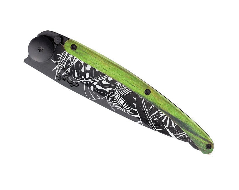 Deejo Tattoo briceag Jungle, Black green beech