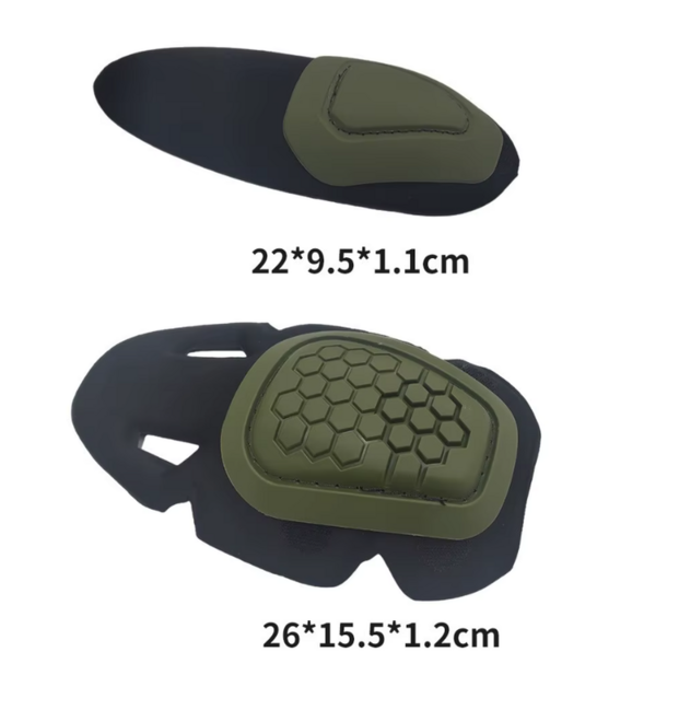 DRAGOWA Protecții pentru genunchi și coate, Olive