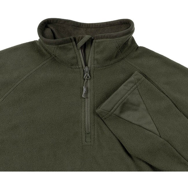 MFH Troyer tricou fleece cu mânecă lungă, OD green