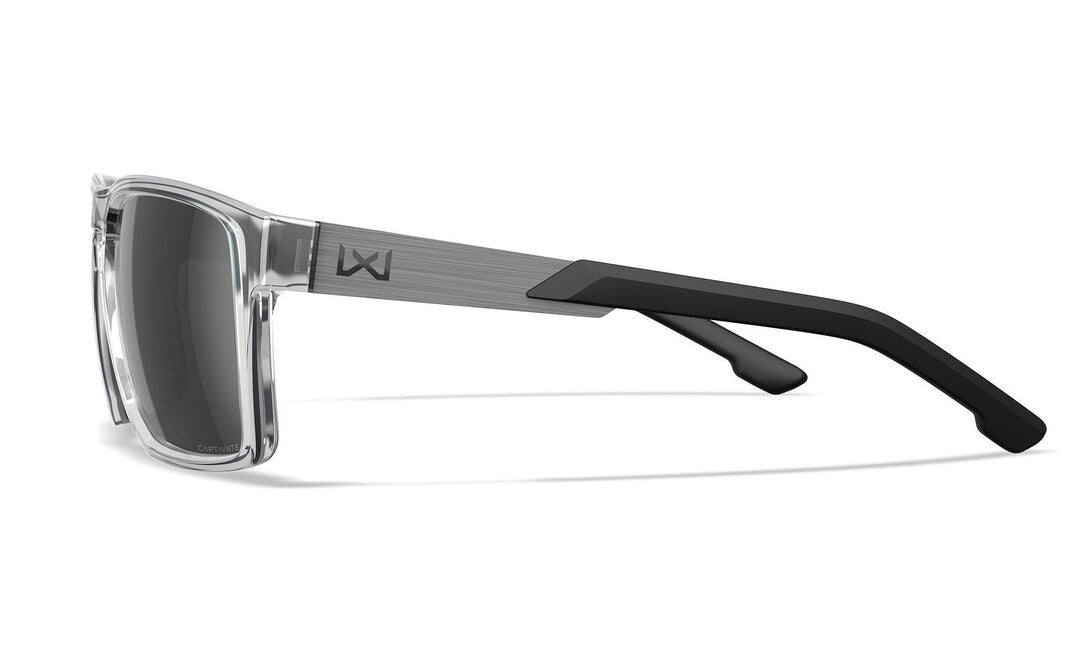 Wiley X Apex ochelari de soare, Captivate Grey/ Gloss Crystal Clear