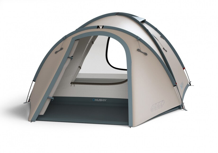 Husky Bizon 4 Classic cort familial pentru 4 persoane, gri deschis