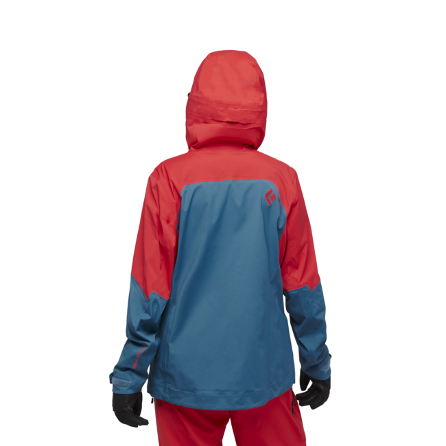 Black Diamond Recon Lt Stretch Shell geacă de schi pentru femei, coral red-creek blue