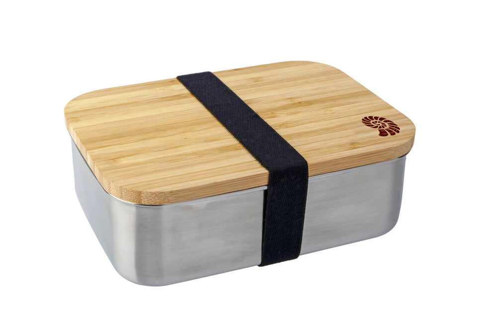 Origin Outdoors Bamboo cutie de prânz din oțel inoxidabil 1,2 l
