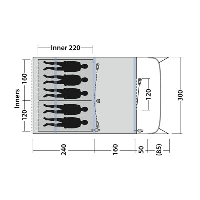 Outwell Sunhill 5 Air cort pentru 5 persoane
