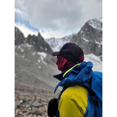 Origin Outdoors Merino bandană multifuncțională de exterior, bordo