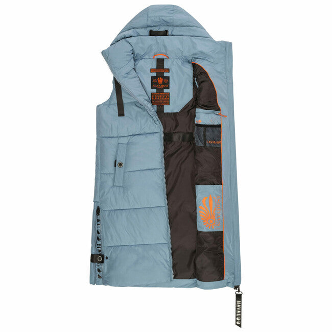 Navahoo Schnuffelchen vestă lungă pentru femei, powder blue