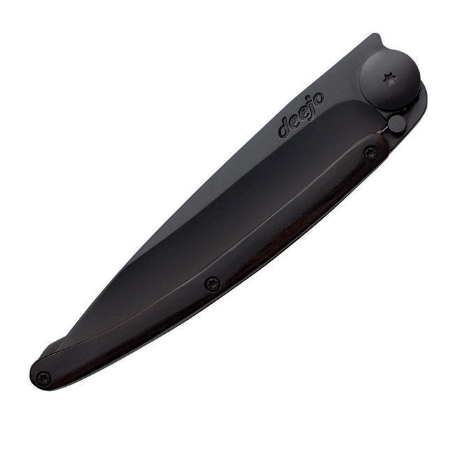 Deejo briceag ebony wood, negru