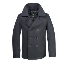 Brandit Pea Coat palton pentru bărbați, negru
