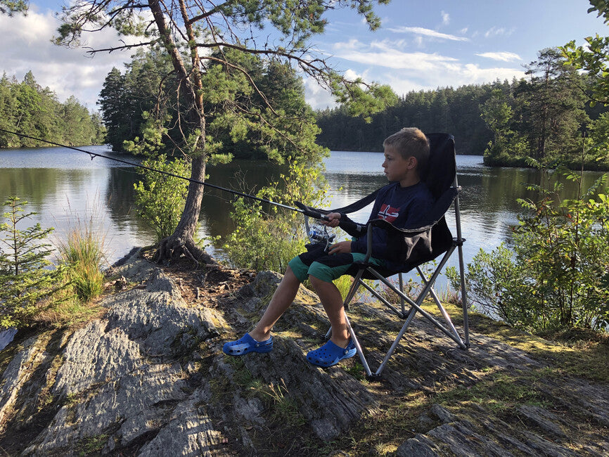 BasicNature Holiday scaun de camping, negru