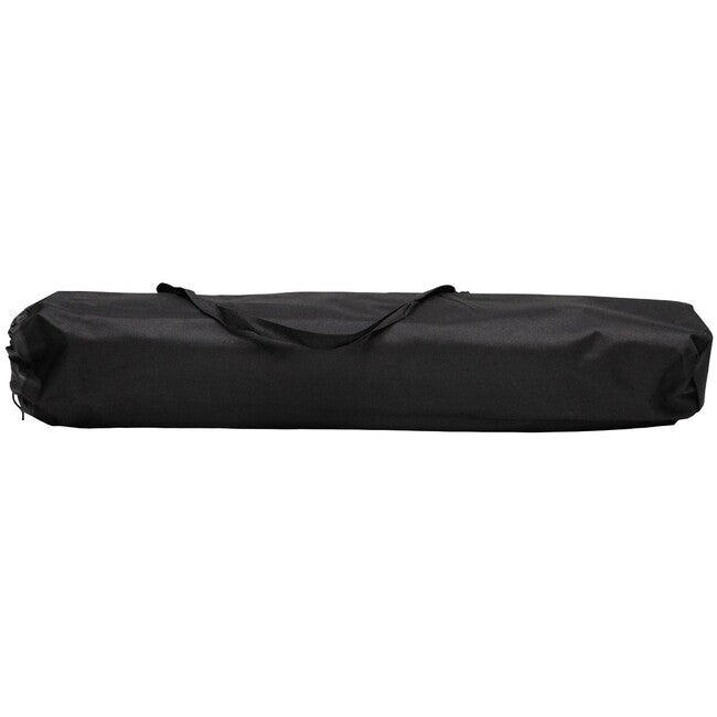 MFH pat de camping pliabil, negru, 190 x 66 x 42cm
