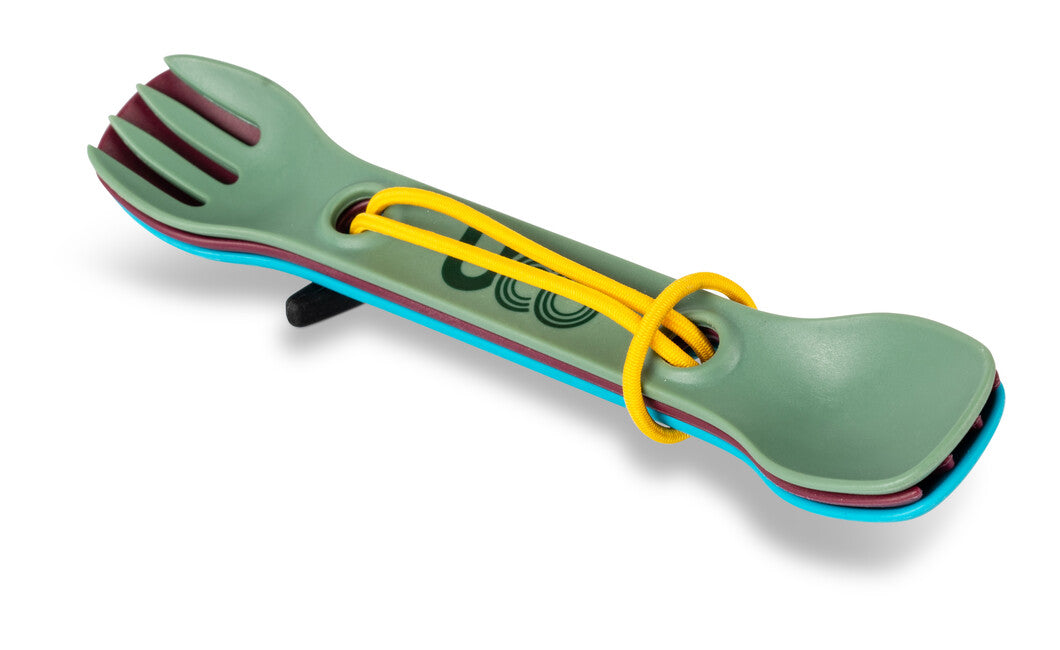 UCO Mini Spork set tacâmuri 3 buc, verde, violet, albastru