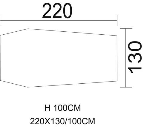 MFH Hochstein cort tunel pentru 2 persoane BW tarn 220 x 130 x 100 cm