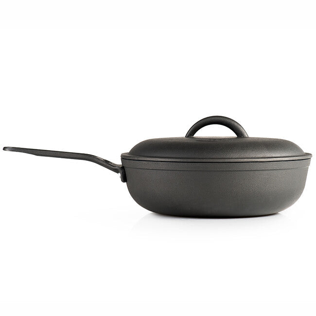 GSI Outdoors Guidecast tigaie din fontă adâncă cu capac Frying Deep, 254 mm