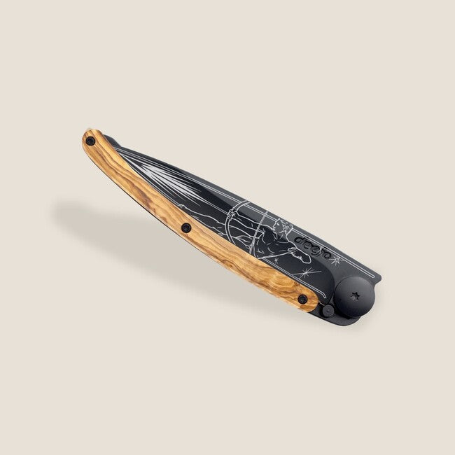 Deejo Tattoo briceag Black olive wood, Sagittarius