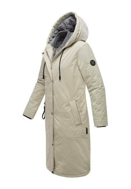 Marikoo Ledalaa parka de iarnă pentru femei cu glugă, pebble grey