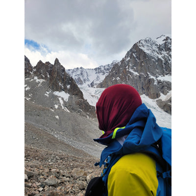 Origin Outdoors Merino bandană multifuncțională de exterior, bordo