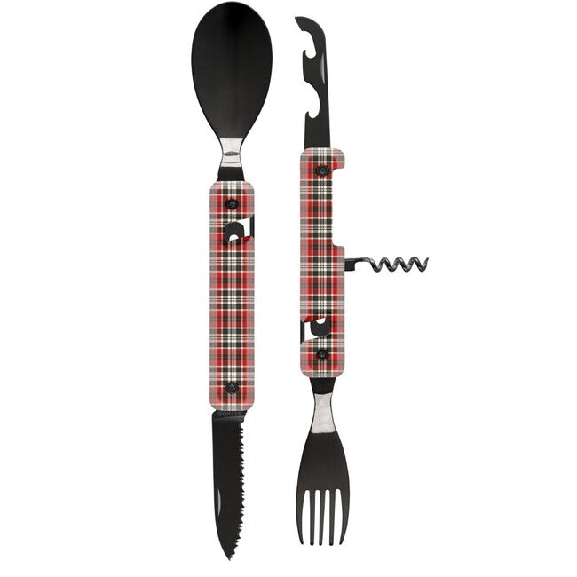 Akinod A02B00012 set multifuncțional 13h25, black mirror finish, Red Tartan