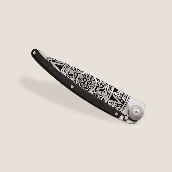 Deejo Tattoo briceag wood Aztec Sun