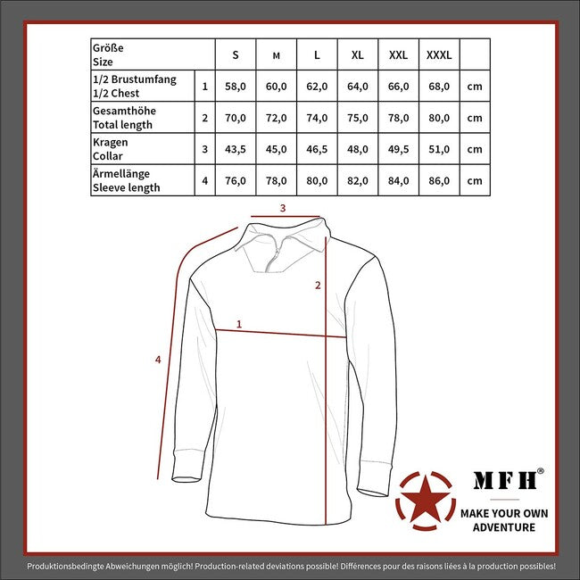 MFH Troyer tricou fleece cu mânecă lungă, OD green