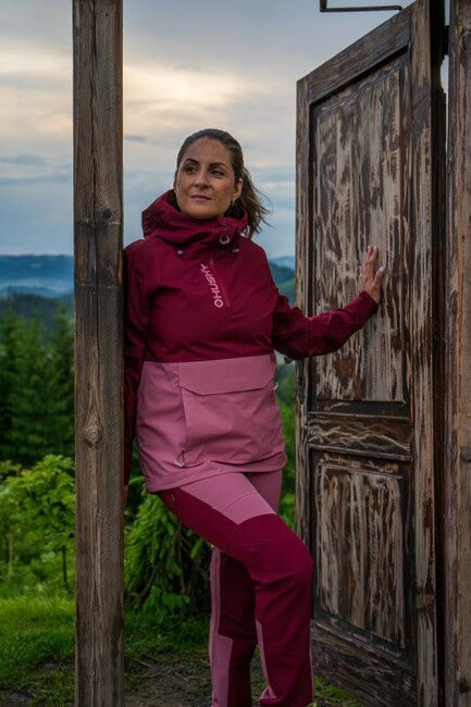 HUSKY Keiry pantaloni outdoor pentru femei, bordo/roz