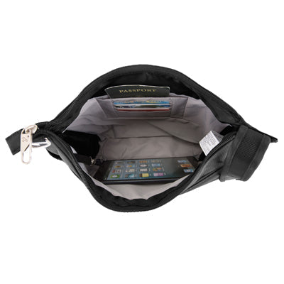 Travelon Classic Lady geantă de umăr anti-furt Crossbody, neagră