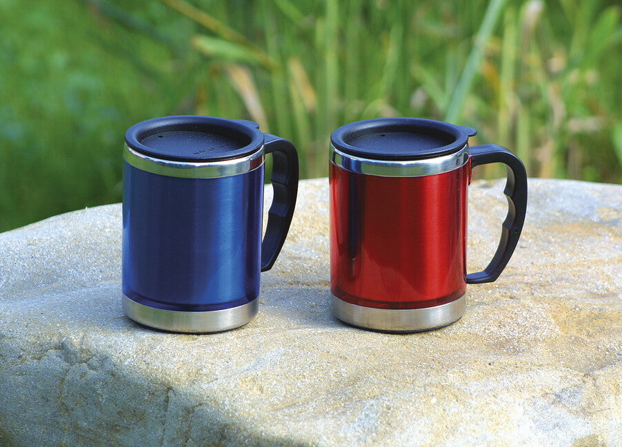 BasicNature MUG termos din oțel inoxidabil, roșu, 0,42 l