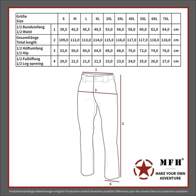 MFH US Combat BDU pantaloni tactici, OD Green