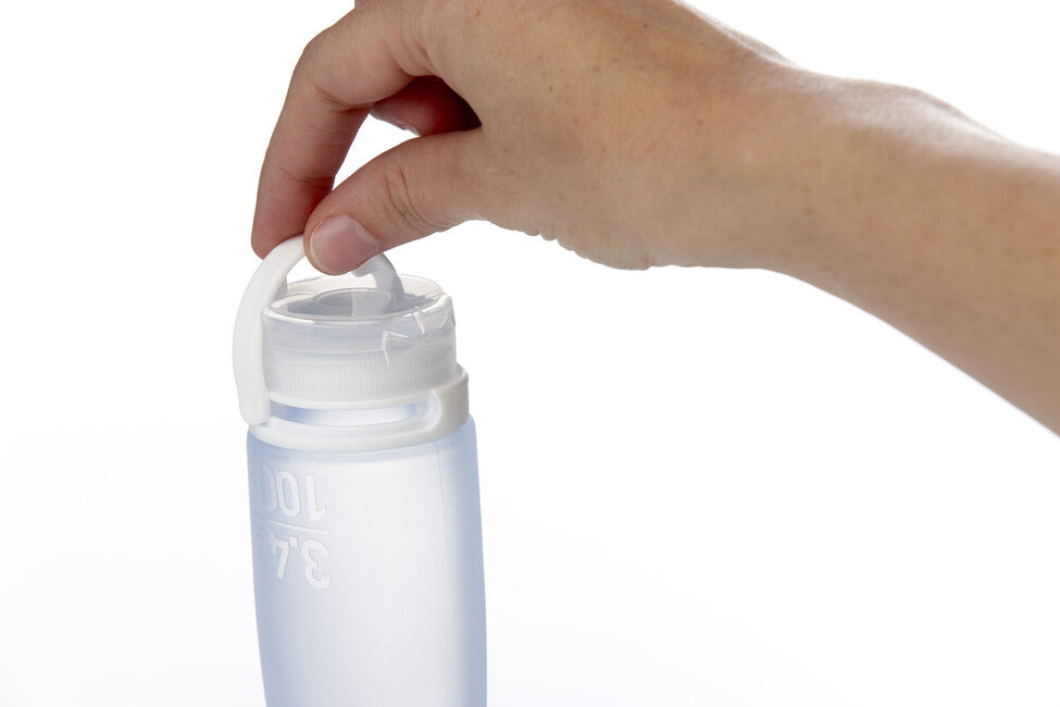 Humangear GoToob+ recipient din silicon pentru lichide 100 ml culori, albastru