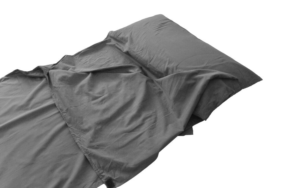 Origin Outdoors inserție pentru sac de dormit din bumbac dreptunghiulară, antracit