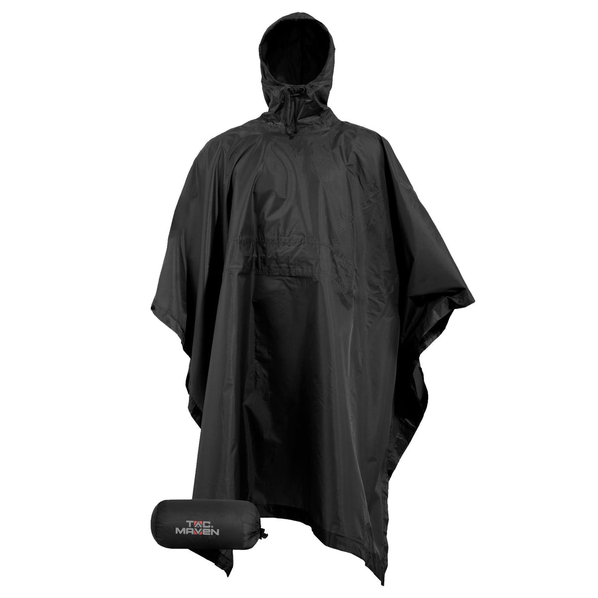 Pentagon Thunder poncio Rip-Stop, negru