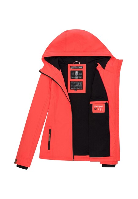 Marikoo BROMBEERE geacă de tranziție pentru femei cu glugă, Coral pink