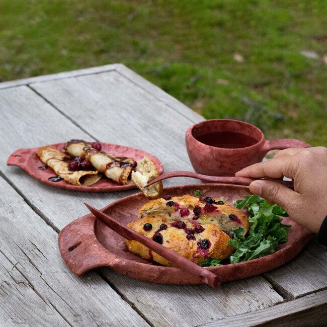 Kupilka Cutlery set de tacâmuri în ambalaj, roșu