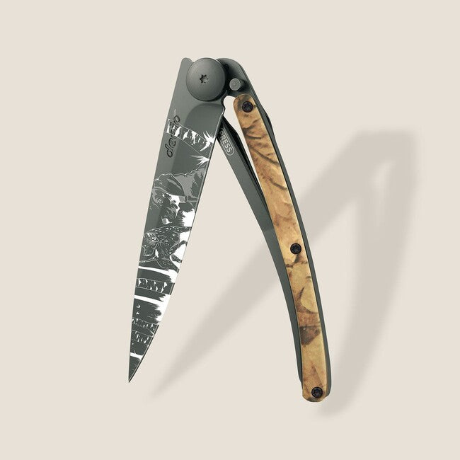Deejo Tattoo briceag black brown camo Hunting Day