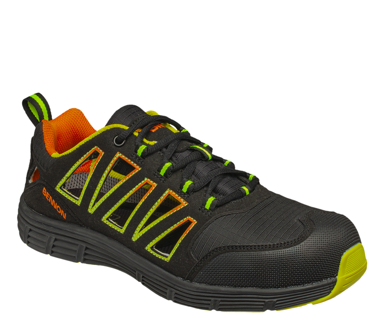 BENNON REBEL S1P ESD Low pantofi sport cu talpă joasă, verzi
