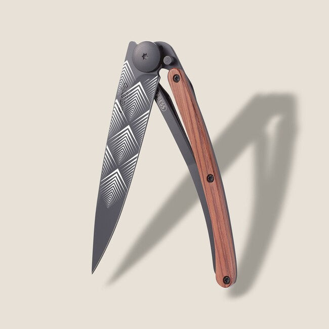 Deejo Tattoo briceag Art Déco, black coralwood