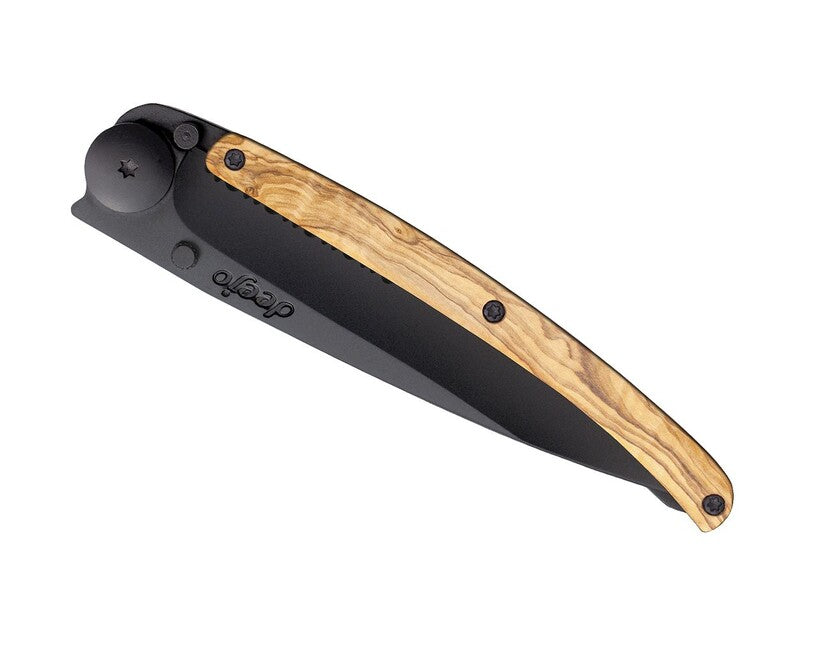 Deejo briceag Serration, black olive wood