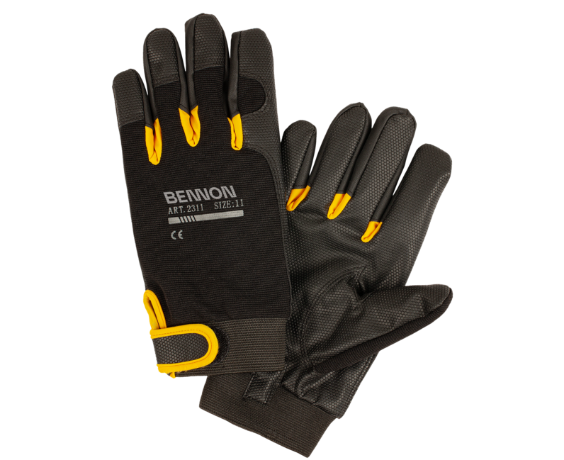 BENNON KALYTOS WTR mănuși de lucru Gloves, negre/galbene