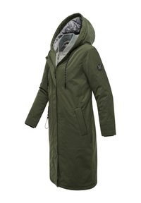 Marikoo Ledalaa parka de iarnă pentru femei cu glugă, verde oliv închis