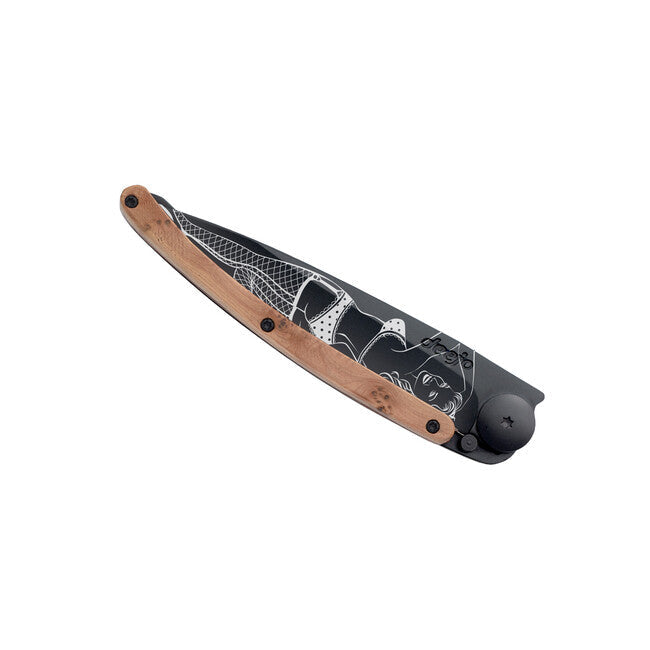 Deejo Tattoo briceag Black juniper wood Pin up