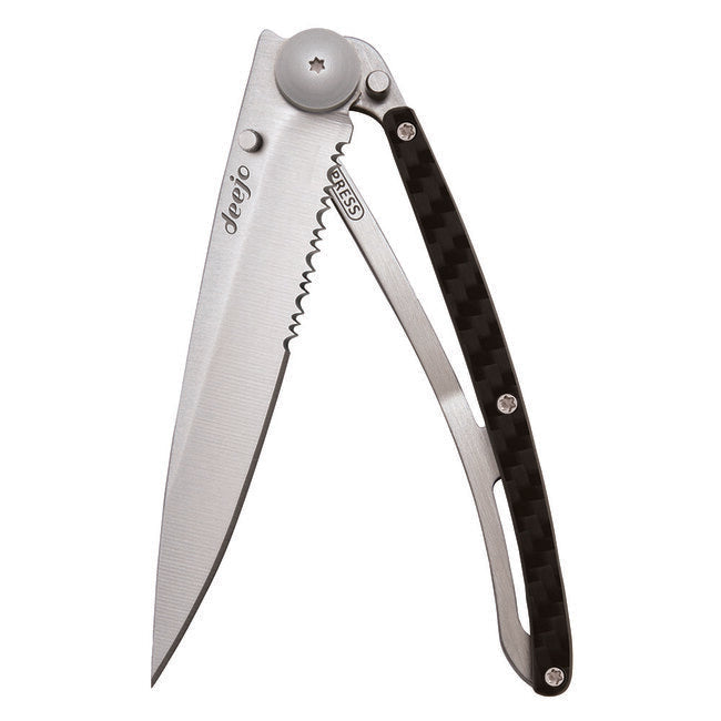 Deejo Serration briceag titan carbon