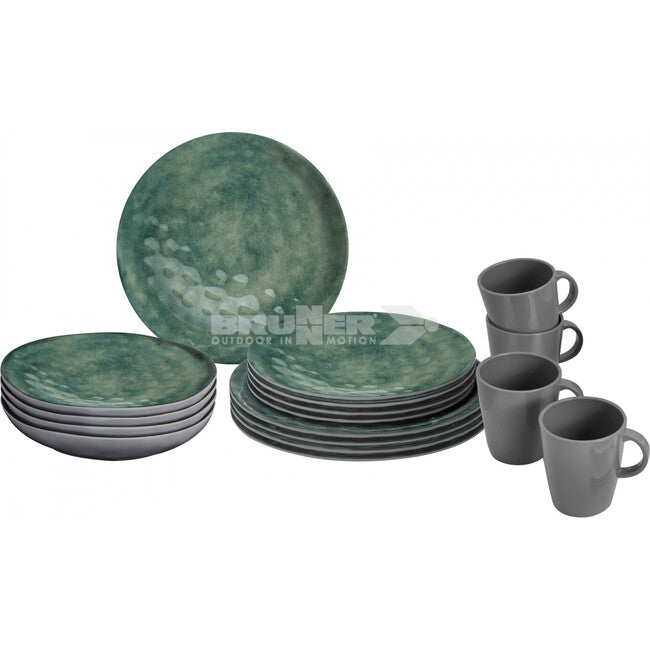 Brunner Lunch Box Venetian Set de vase de camping, verde