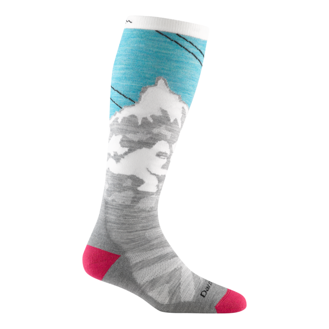 Darn Tough Yeti OTC șosete mediu ușoare cu pernă, Aqua