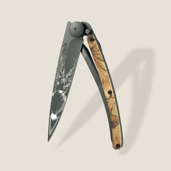 Deejo Tattoo briceag black brown camo Deer