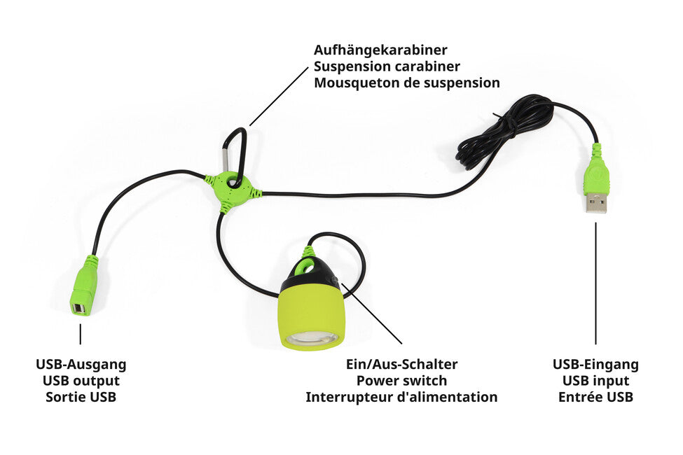 Origin Outdoors Connectable LED lampă, galben-verde, 200 lumeni, alb cald