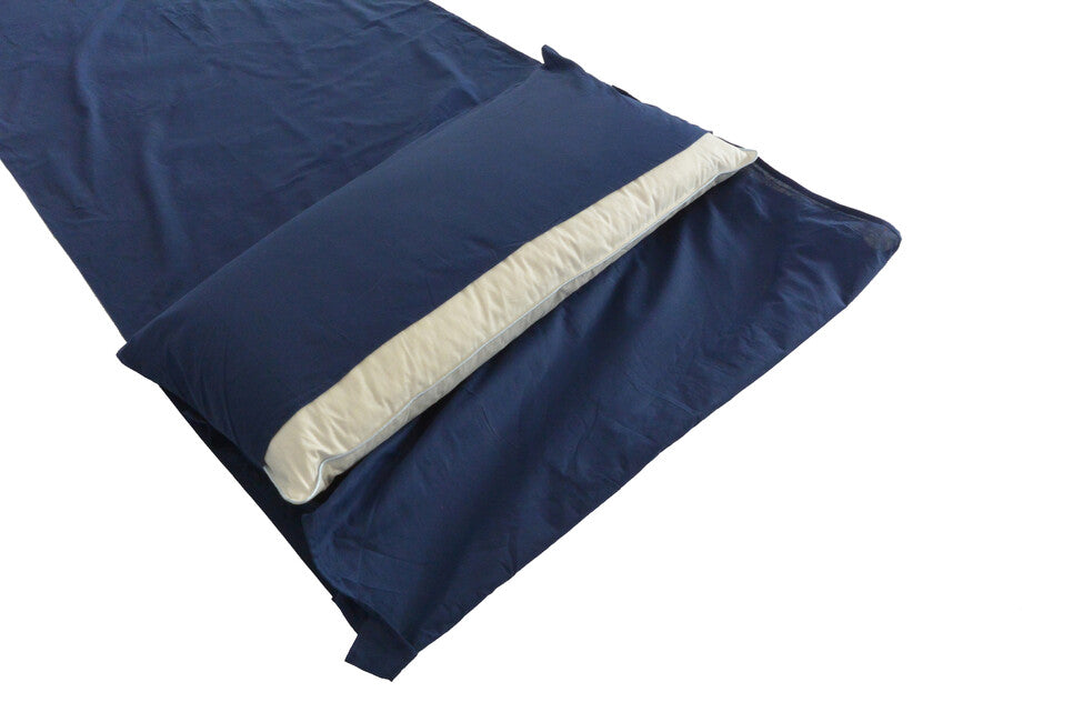 Origin Outdoors Poly-Cotton inserție pentru sac de dormit dreptunghiulară, albastră regal