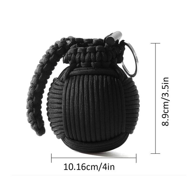 WARAGOD Menel set paracord supraviețuire, negru