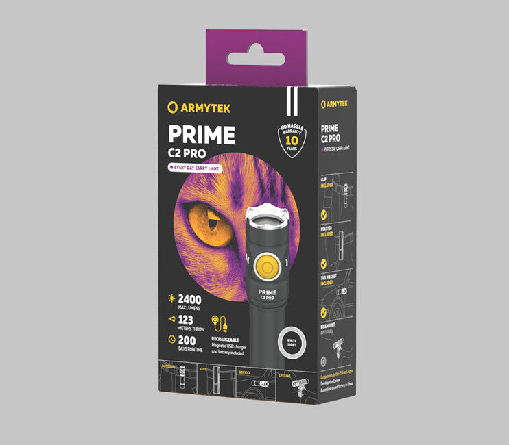 ArmyTek Prime C2 Pro lanternă de buzunar LED alimentată din acumulator 2400 lm 68 g